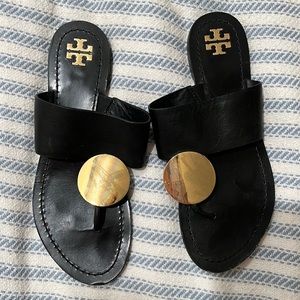 Tory Burch Black sandals with detail